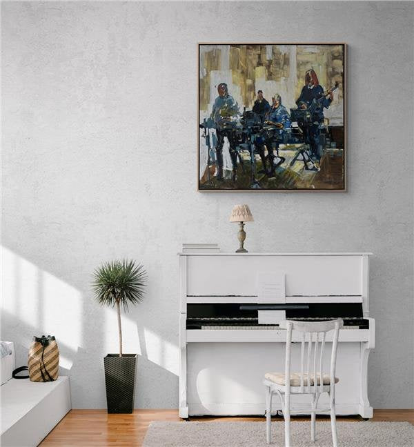 Müzik Dersi Zamanı Yağlı Boya Tablosu