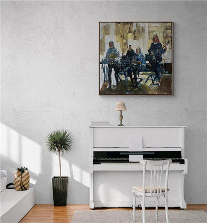 Müzik Dersi Zamanı Yağlı Boya Tablosu