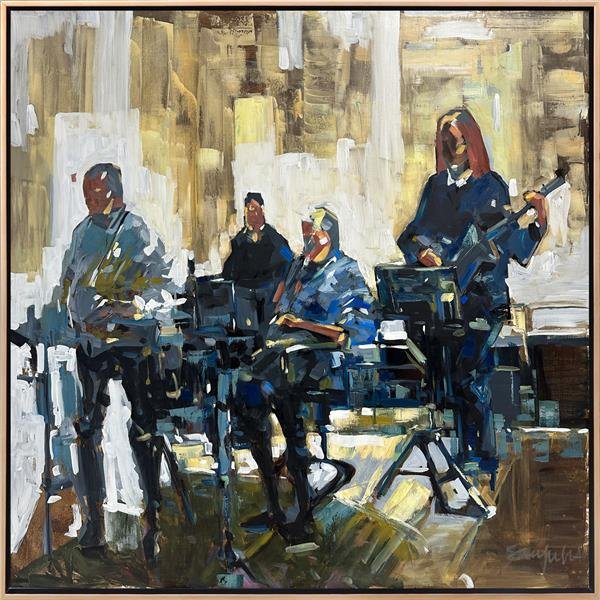 Müzik Dersi Zamanı Yağlı Boya Tablosu