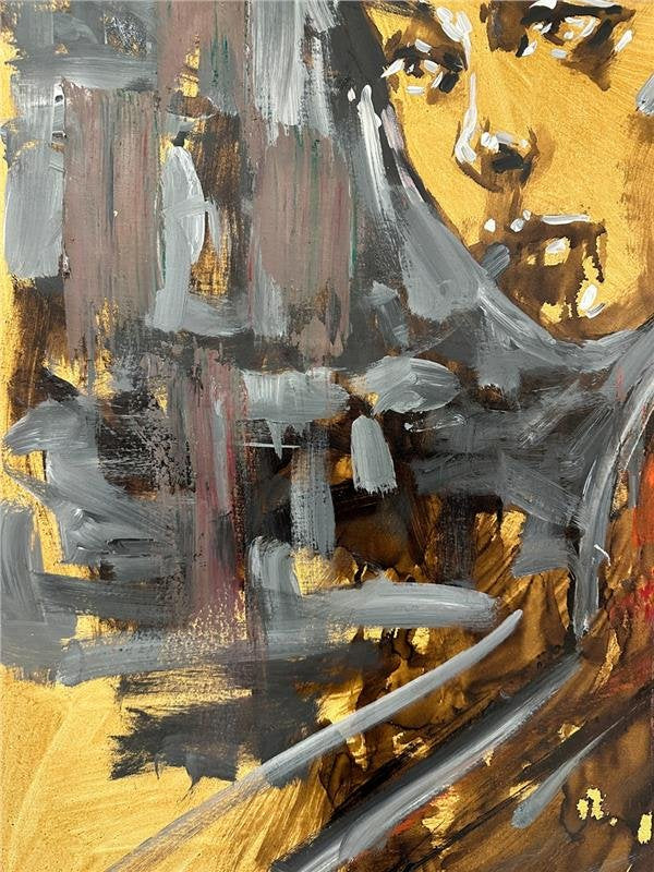 Gül Saçlı Kadın Yağlı Boya Tablosu