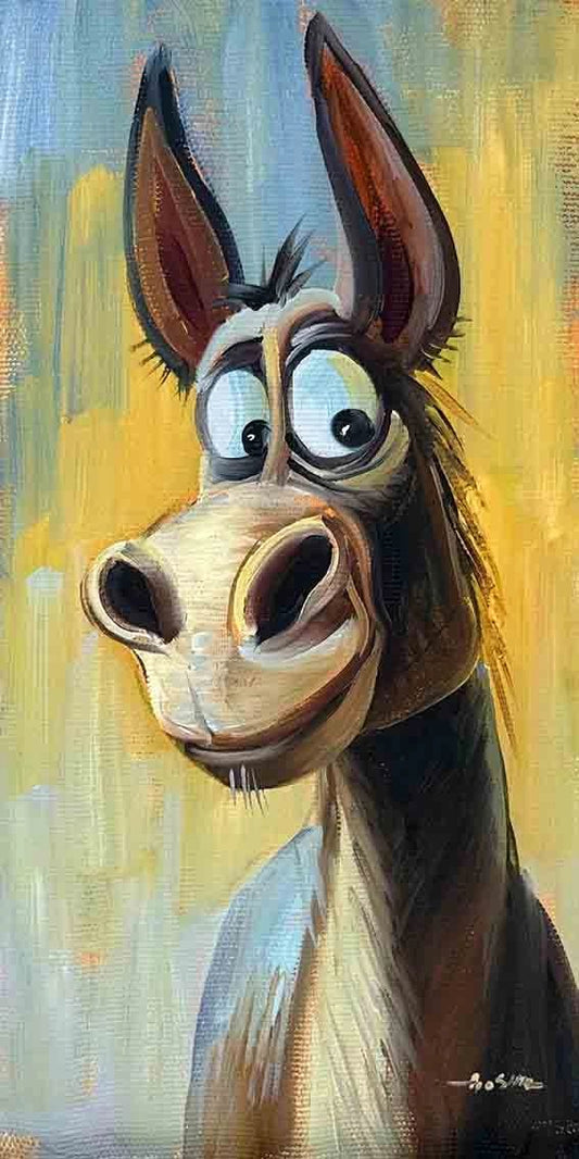 Muzip Eşek Yağlı Boya Tablosu