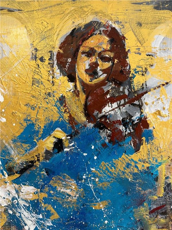 Müziğin Renkleri Yağlı Boya Tablosu