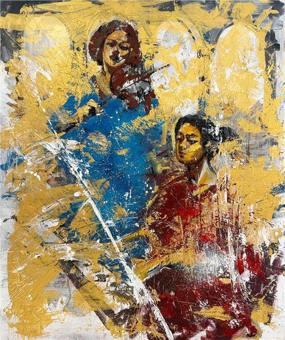 Müziğin Renkleri Yağlı Boya Tablosu