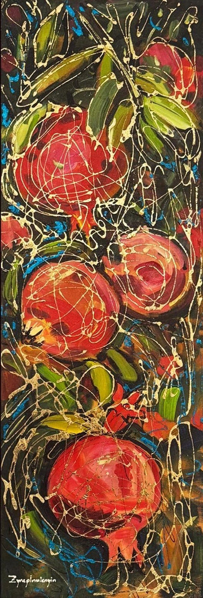 Nar Ağacı Yağlı Boya Tablosu