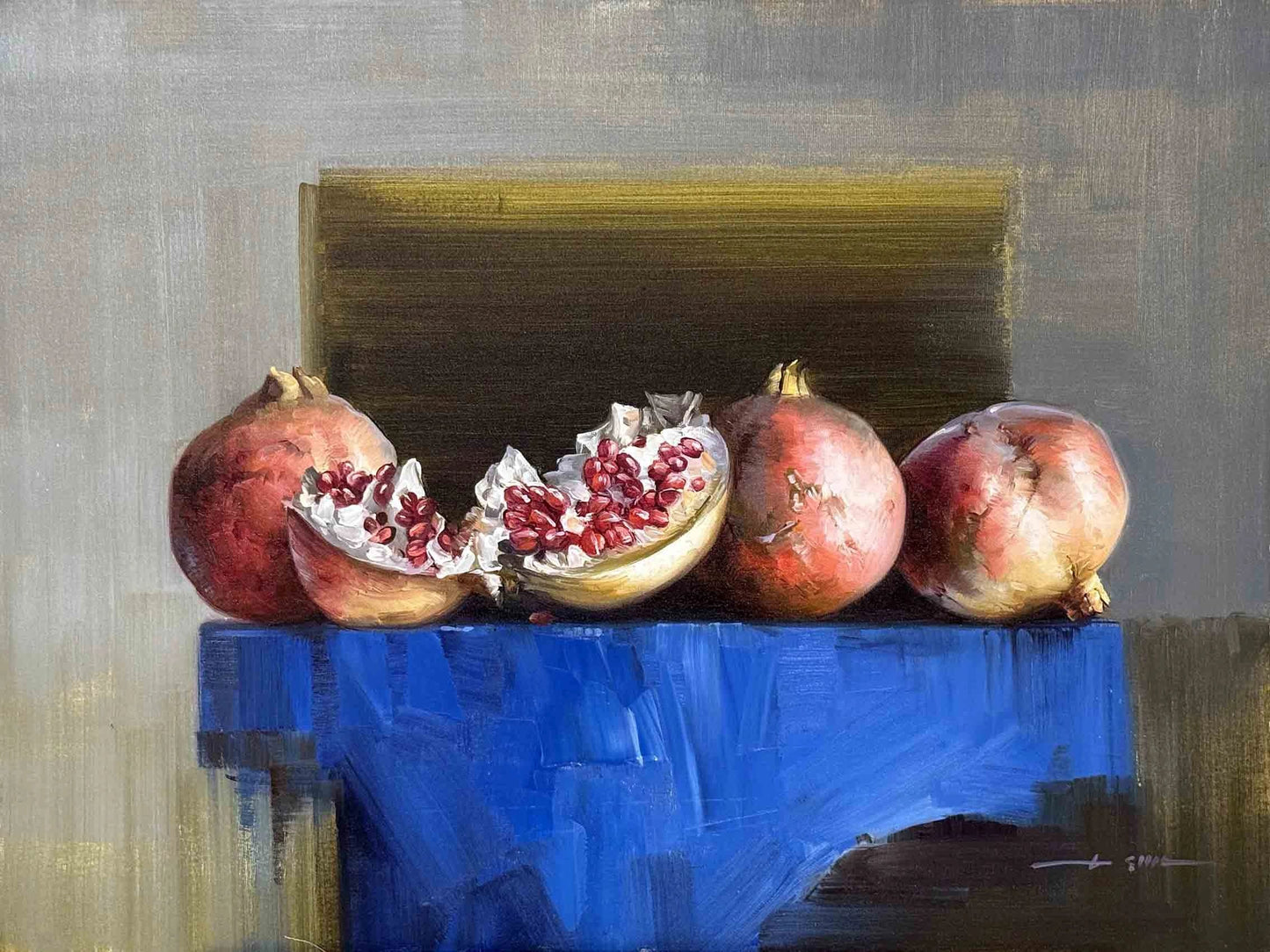 Nar Zamanı Yağlı Boya Tablosu