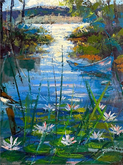 Nehrin Nilüferleri Yağlı Boya Tablosu