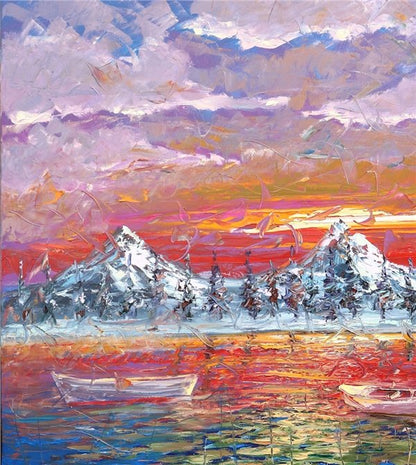 Su Güzeli Nilüferler Yağlı Boya Tablosu