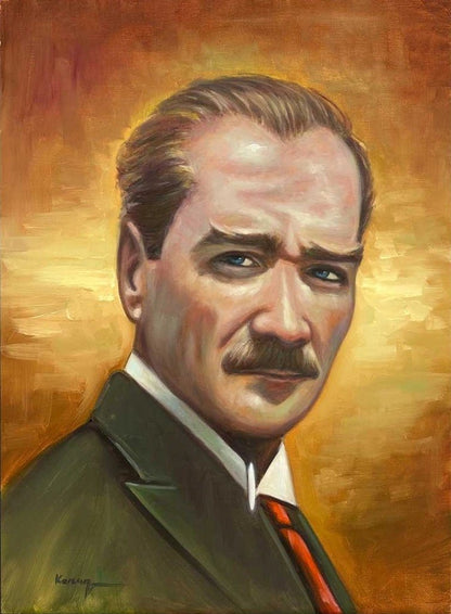 Önderin İzinde Yağlı Boya Tablosu