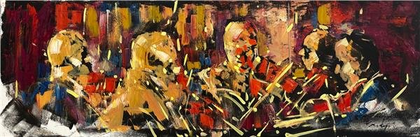 Orkestra Seslerinin Rüyası Yağlı Boya Tablosu