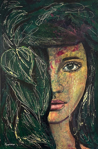 Ormanın Kızı Yağlı Boya Tablosu