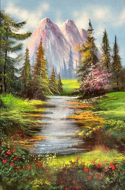 Ormanın Rengarenk Yansımaları Yağlı Boya Tablosu