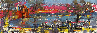 Ortaköy Boğazla Buluşması Yağlı Boya Tablosu