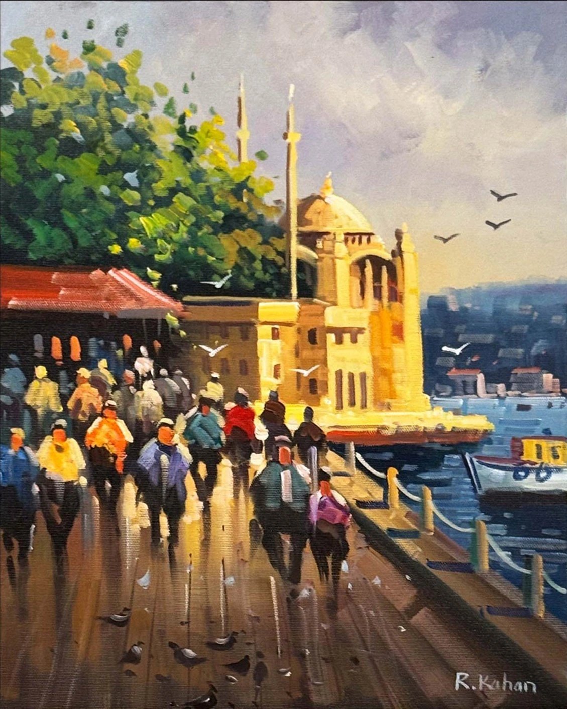 Ortaköy Çarşısında Yağlı Boya Tablosu