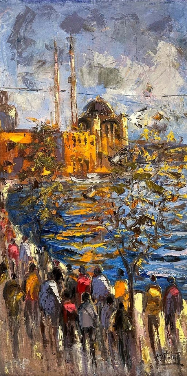 Ortaköy'ün Işıltısı Yağlı Boya Tablosu
