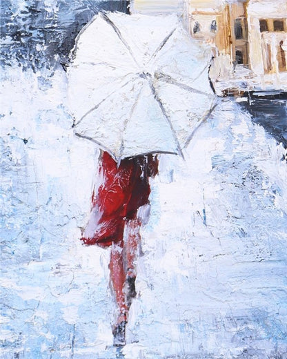 Ortaköyde Kış Yağlı Boya Tablosu