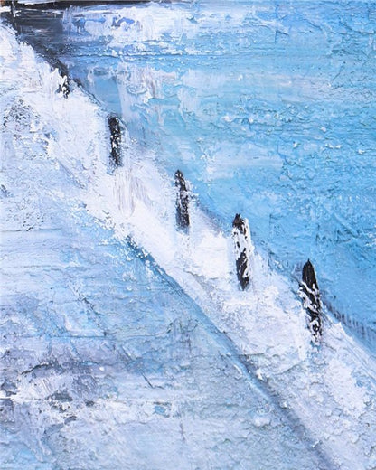 Ortaköyde Kış Yağlı Boya Tablosu