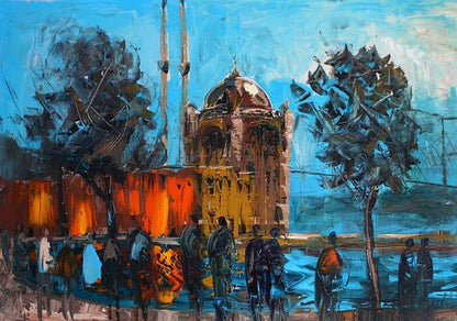 Ortaköyün Renkleri Yağlı Boya Tablosu