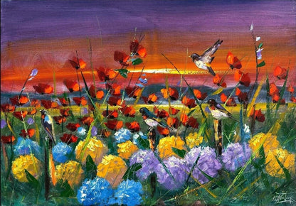 Ortancalar ve Gelincikler Yağlı Boya Tablosu