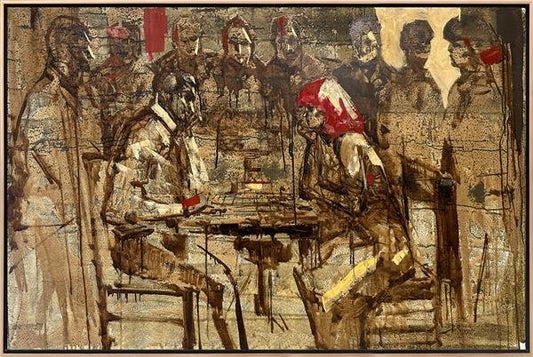 Masanın Gizemli Hikayesi Yağlı Boya Tablosu