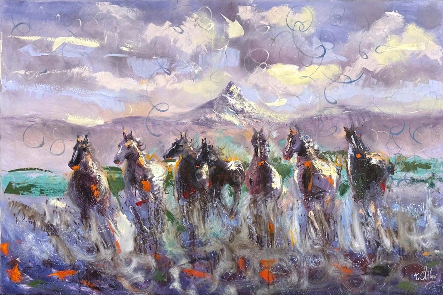 Özgürlüğe Doğru Yağlı Boya Tablosu