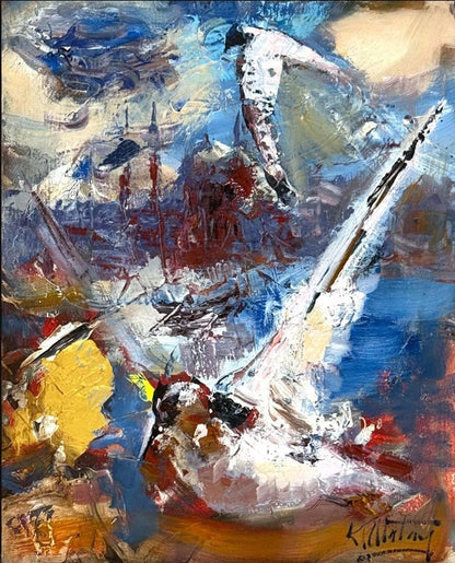 Özgürlüğe Dokunuş Yağlı Boya Tablosu