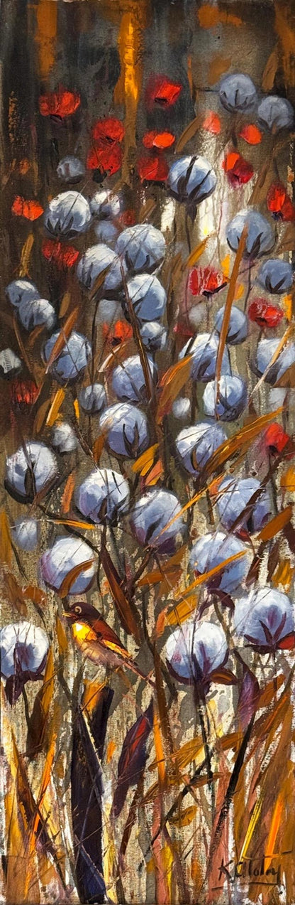 Pamuk Tarlasında Sessizlik Yağlı Boya Tablosu