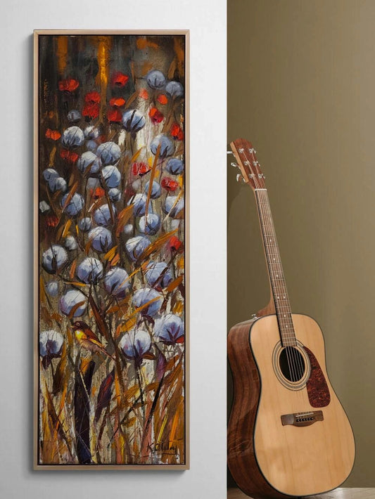 Pamuk Tarlasında Sessizlik Yağlı Boya Tablosu