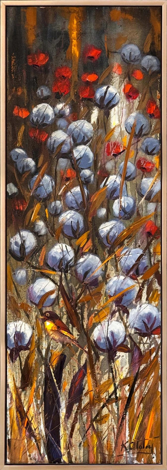 Pamuk Tarlasında Sessizlik Yağlı Boya Tablosu