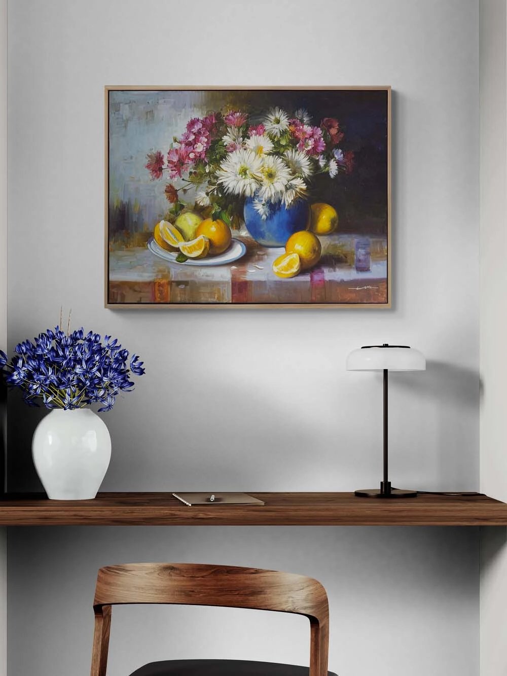 Papatyalar ve Portakal Kokusu Yağlı Boya Tablosu