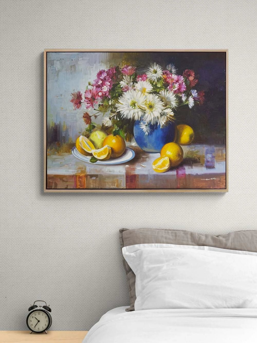 Papatyalar ve Portakal Kokusu Yağlı Boya Tablosu