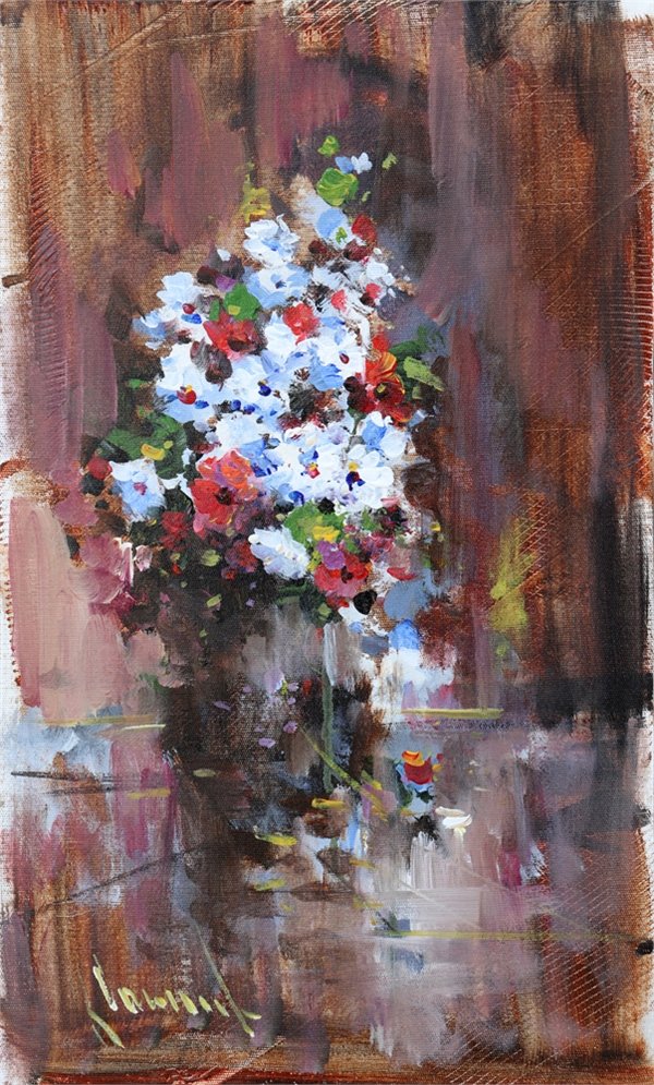 Papatyaların Şarkısı Yağlı Boya Tablosu