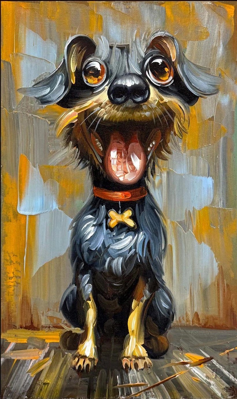 Pati Gülüşü Yağlı Boya Tablosu