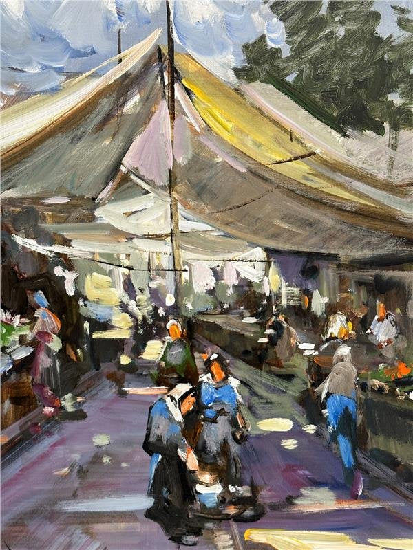 Pazar Yeri Yağlı Boya Tablosu
