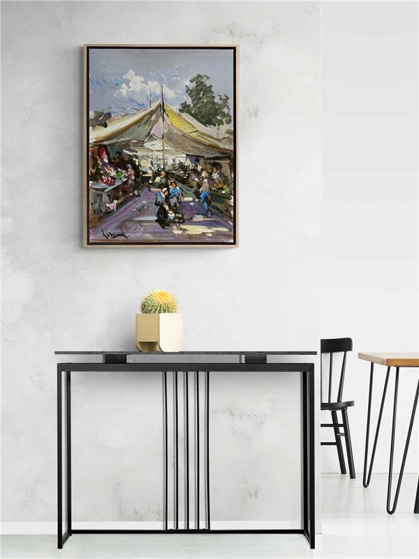 Pazar Yeri Yağlı Boya Tablosu