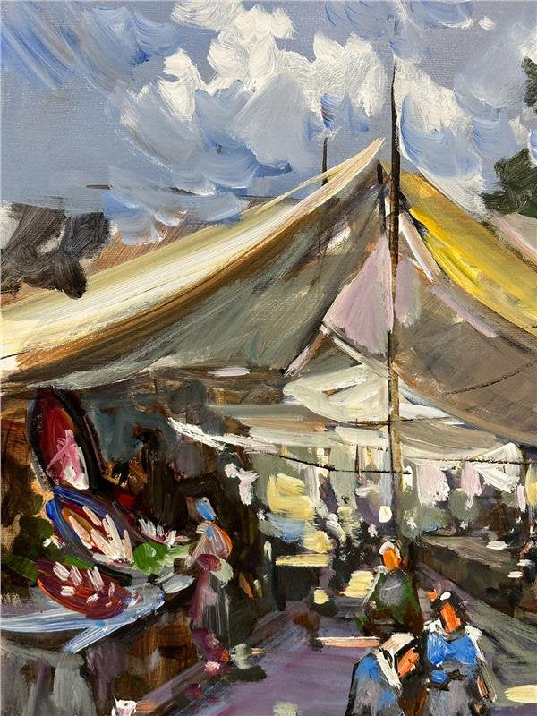 Pazar Yeri Yağlı Boya Tablosu