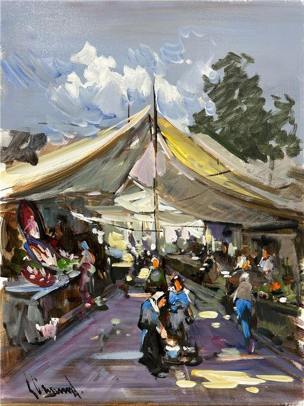 Pazar Yeri Yağlı Boya Tablosu