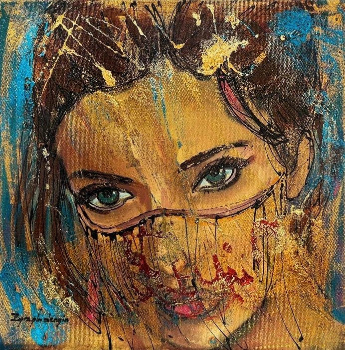 Peçeli Kadın Yağlı Boya Tablosu