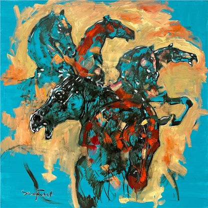 Pegasuslar Yağlı Boya Tablosu