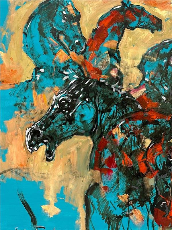 Pegasuslar Yağlı Boya Tablosu