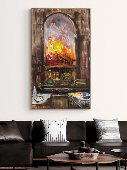 Pencere Önünde Gün Yağlı Boya Tablosu