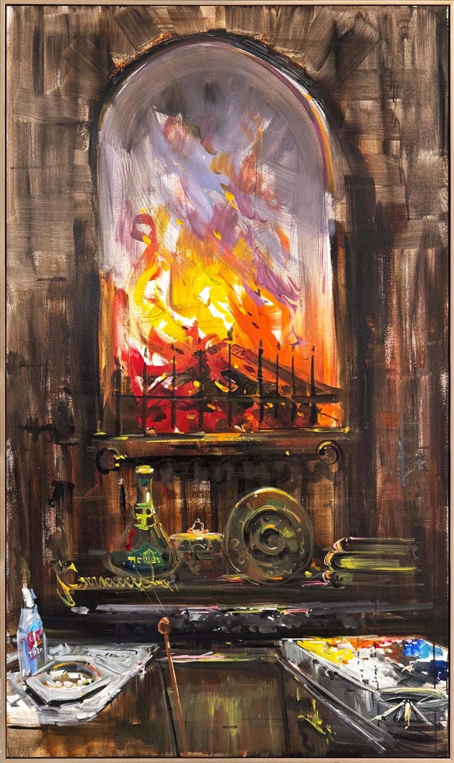 Pencere Önünde Gün Yağlı Boya Tablosu