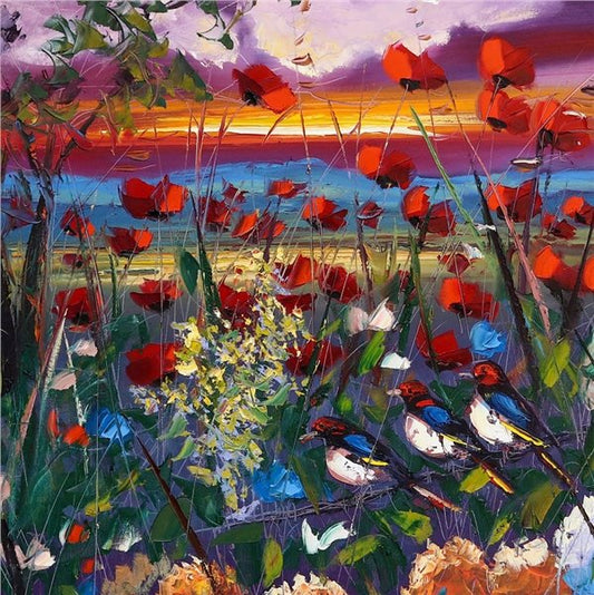 Bahçenin Günbatımı Şarkısı Yağlı Boya Tablosu