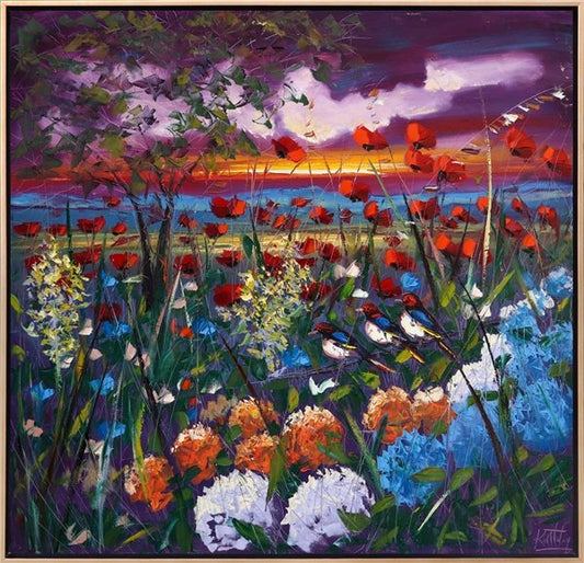 Bahçenin Günbatımı Şarkısı Yağlı Boya Tablosu