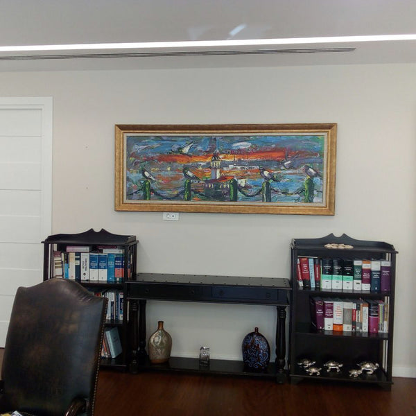 Simurg dekor tablo müşterimizin evinde dekorasyon örneği