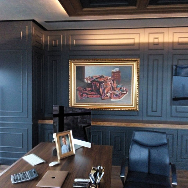 Simurg dekor tablo müşterimizin evinde dekorasyon örneği