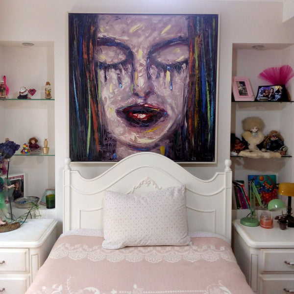 Simurg dekor tablo müşterimizin evinde dekorasyon örneği