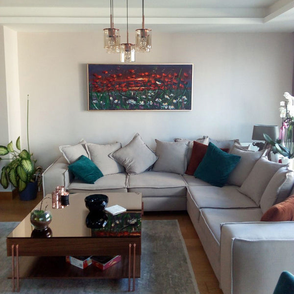 Simurg dekor tablo müşterimizin evinde dekorasyon örneği