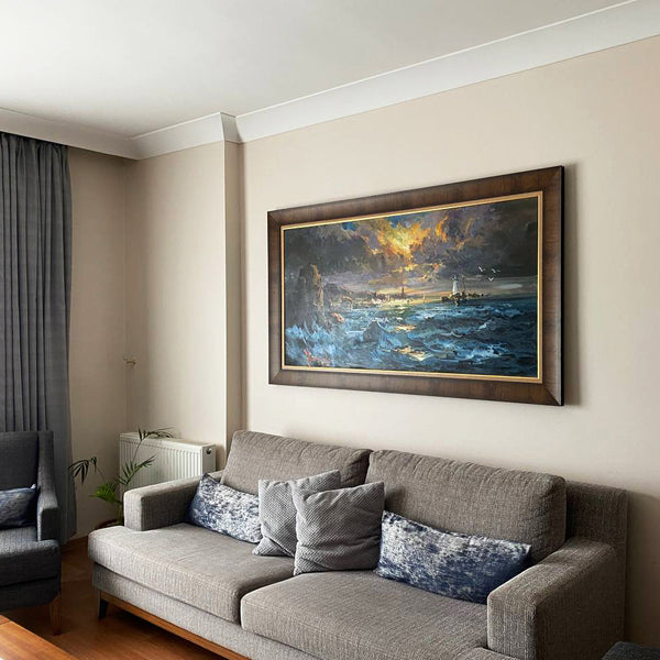 Simurg dekor tablo müşterimizin evinde dekorasyon örneği