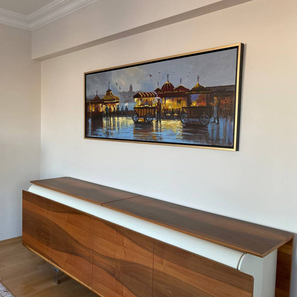 Simurg dekor tablo müşterimizin evinde dekorasyon örneği