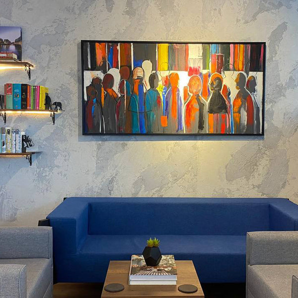 Simurg dekor tablo müşterimizin evinde dekorasyon örneği